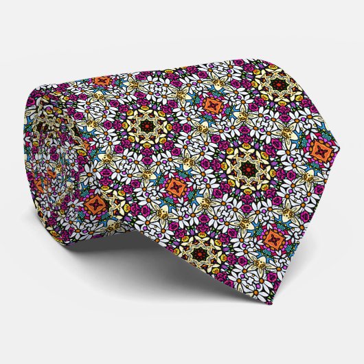 Cravate Flower Power V Neck Tie (Roulé)
