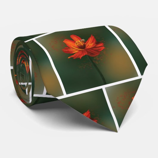 Cravate Flower with bee (Roulé)