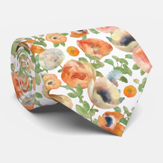 Cravate Flowers (Roulé)