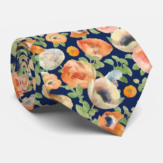 Cravate Flowers (Roulé)