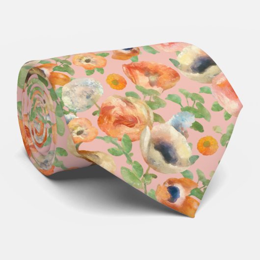 Cravate Flowers (Roulé)