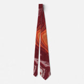 Cravate fluide orange et burgundi (Dos)
