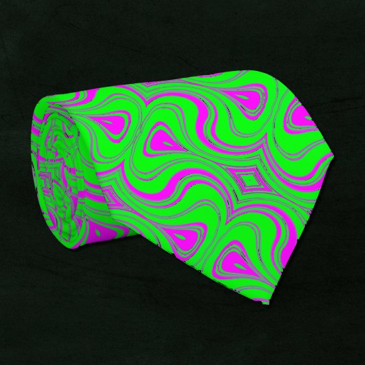 Cravate fluorescent waves
