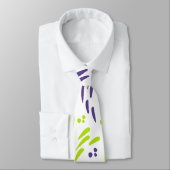 Cravate Flux en vert citron et violet (Attaché)