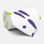 Cravate Flux en vert citron et violet (Roulé)