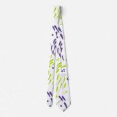 Cravate Flux en vert citron et violet (Dos)