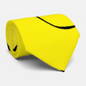Cravate Flux et reflux 2 en noir et jaune (Roulé)