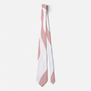 Cravate Flux et reflux 4 - Rose et blanc