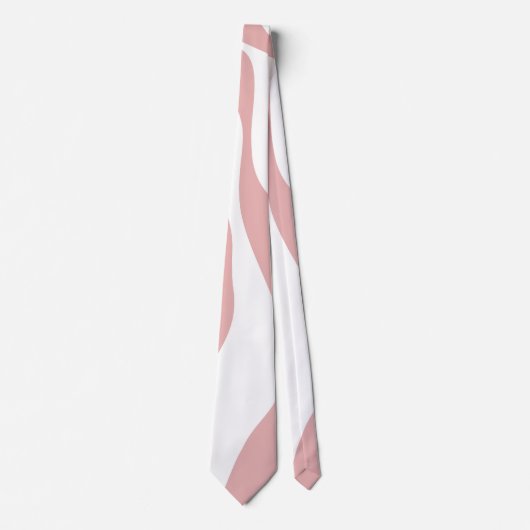 Cravate Flux et reflux 4 - Rose et blanc (Devant)
