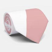 Cravate Flux et reflux 4 - Rose et blanc (Roulé)