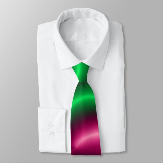 Cravate Flux rose et vert (Attaché)