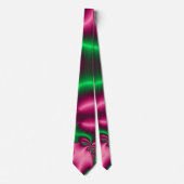Cravate Flux rose et vert (Devant)