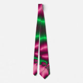 Cravate Flux rose et vert (Dos)