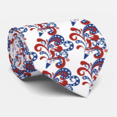 Cravate Flux rouge et bleu avec étoiles (Roulé)