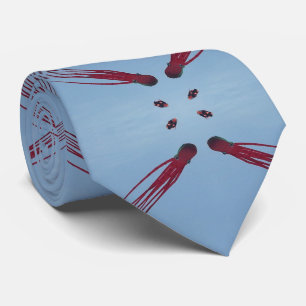 Cravate Flying a Stunt Animal Kite in Azure Sky, blue