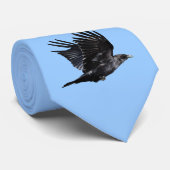 Cravate Flying Black Raven Corvid Crow-lover Photo Design (Roulé)