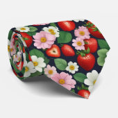 Cravate Folie fraise (Roulé)
