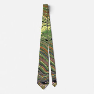 Cravate Folle Amour 1 Lien Vert Abstrait Sauvage