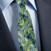 Cravate Foncé Vert sur Denim  Motif Diagonal