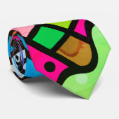 Cravate Fond Abstrait Doodle Coloré (Roulé)
