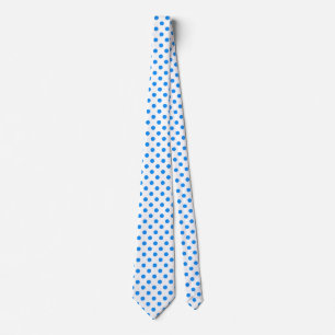 Cravate Fond blanc pois bleus