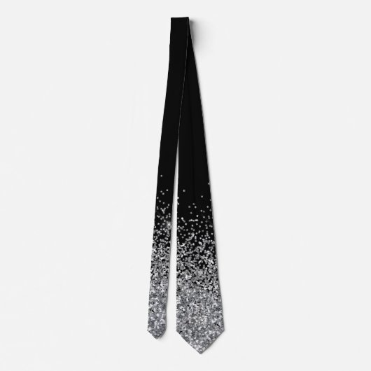 Cravate Fond de tendance Ombre Parties scintillant argent (Dos)