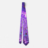 Cravate Fond en feuille de papier violet avec des étoiles (Dos)