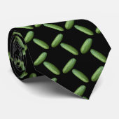 Cravate Fond noir Pickle Power (Roulé)