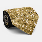 Cravate Fonte d'eau Gold Fading Ombre Parties scintillant  (Roulé)