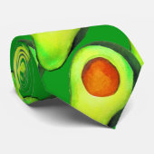 Cravate Foodie moderne et funky vert avocat (Roulé)