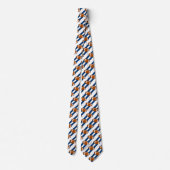 Cravate Football Necktie Blancs et Bleus (Dos)