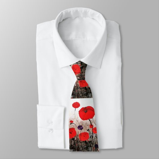 cravate 'For The Fallen' (Red Poppy Design) (Attaché)