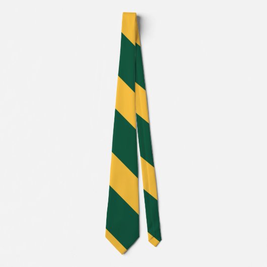 Cravate Forest Green et Gold Broad University Stripe (Devant)