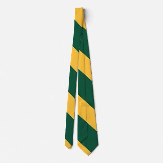Cravate Forest Green et Gold Broad University Stripe (Dos)