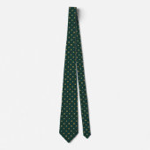 Cravate Forest Green & Gold Polka Dot  (Devant)