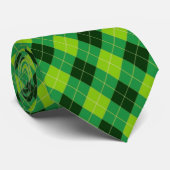 Cravate Forest Green, Lime Green et Black Jacquard (Roulé)