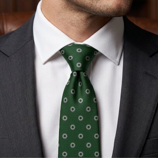 Cravate Forest Green Polka Dot 