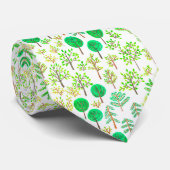 Cravate Forêt d'aquarelle en style doodé (Roulé)