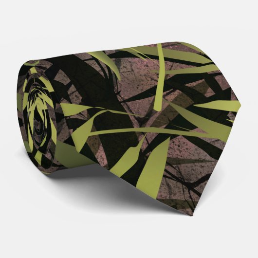 Cravate Forêt de bambou. (Roulé)