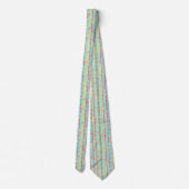 Cravate Forêt de Bambou milieu du siècle moderne Aqua (Dos)