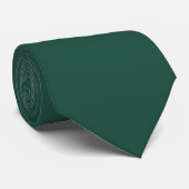 Cravate Forêt moderne vert plaine couleur solide (Roulé)