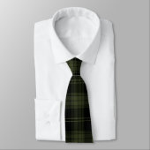 Cravate Forêt verte et noire - Tartan Plaid Motif (Attaché)