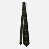 Cravate Forêt verte et noire - Tartan Plaid Motif (Dos)