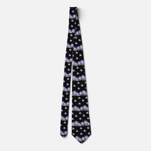 Cravate Forget-me-not black tie (Dos)