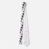 Cravate forme africaine noire (Dos)