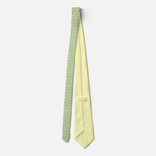 Cravate forme circulaire design graphique vert citron cont (Dos)