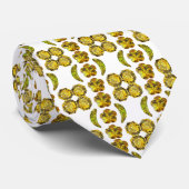 Cravate Forme élégante Gemstone Art Jaune (Roulé)