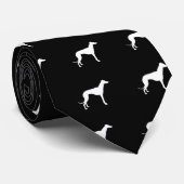 Cravate Forme noir et blanc de Greyhound (Roulé)
