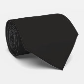 Cravate formel couleur noire classique solide (Roulé)
