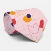 Cravate formes à motif rose (Roulé)